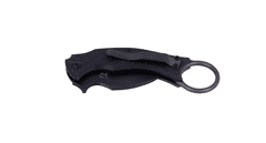 Fox Knives FX-591 Tic B Black Bird vreckový nôž - karambit 6,5 cm, celočierny, uhlíkové vlákno