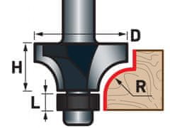 Extol Premium Fréza zaobľovacia (vydutá) do dreva, R9,5 x D31,8 x H16