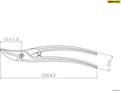 Nožnice na plech 250mm vystrihovacie 2344