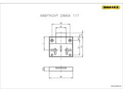 Zámok nábytkový 117/30 kľúč