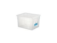 Stefanplast Box úložný SCATOLA 20l, 40x30x24cm s vekom plastový, TRA