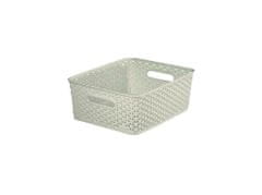 CURVER Box úložný RATTAN 35x30x13cm (M), "Y" STYLE, plastový, KRÉM