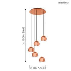 EGLO EGLO Závesné svietidlo ROCAMAR 1 98595
