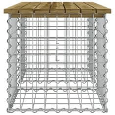 Vidaxl Záhradná lavička gabiónový dizajn 103x44x42 cm impreg. borovica