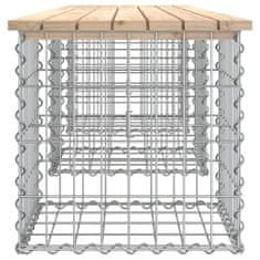 Petromila vidaXL Záhradná lavička gabiónový dizajn 203x44x42 cm masívna borovica