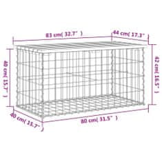 Petromila vidaXL Záhradná lavica gabiónový dizajn 83x44x42 cm masívny douglas