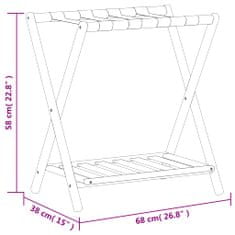 Vidaxl Stojan na batožinu 68x38x58 cm bambus