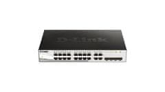 D-Link DGS-1210-16, 16-port 10/100/1000 Gigabit Smart Switch including 4 Combo 1000BaseT/SFP