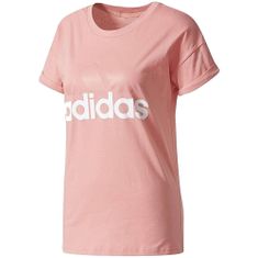 Adidas Tričko výcvik ružová S Ess Linear Tee