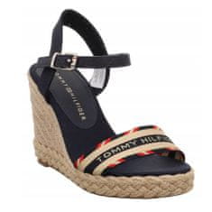 Tommy Hilfiger Sandále 37 EU Corporate Webbing High Wedge