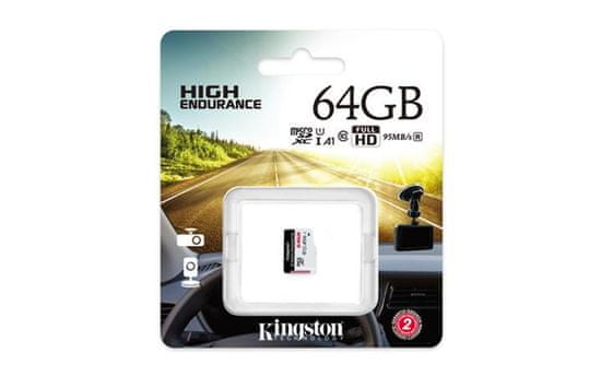 Kingston 64GB microSDHC Endurance 95R/30W C10 A1 UHS-I bez adaptéra