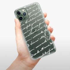 iSaprio Silikónové puzdro - Handwriting 01 - white pre Apple iPhone 11 Pro