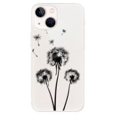 iSaprio Silikónové puzdro - Three Dandelions - black pre Apple iPhone 13 mini