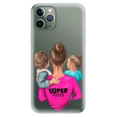 iSaprio Silikónové puzdro - Super Mama - Boy and Girl pre Apple iPhone 11 Pro