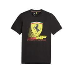 Puma Tričko čierna L FERRARI RACE COLORED BIG SHIELD