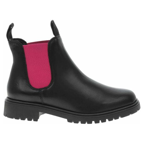 Tamaris Chelsea boots čierna Blk Lea.-fuxia