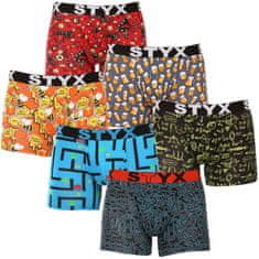 Styx 6PACK pánske boxerky long športová guma viacfarebné (6U12697124) - veľkosť XL