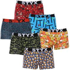 Styx 6PACK pánske boxerky art športová guma viacfarebné (6G12697124) - veľkosť XL