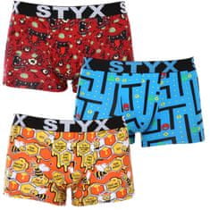 Styx 3PACK pánske boxerky art športová guma viacfarebné (3G12914) - veľkosť S