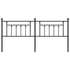 Vidaxl Kovové čelo postele čierne 200 cm