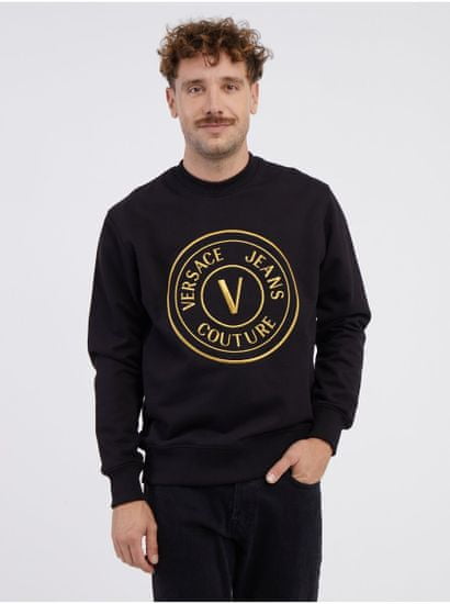 Versace Jeans Čierna pánska mikina Versace Jeans Couture