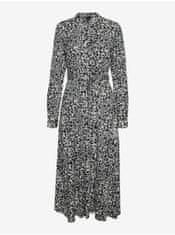 Vero Moda Šedé dámske vzorované košeľové šaty VERO MODA Deb XS