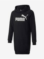 Puma Čierne dievčenské mikinové šaty Puma ESS 110