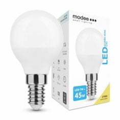 Modee LED žiarovka Globe Mini G45 7W E14 teplá biela