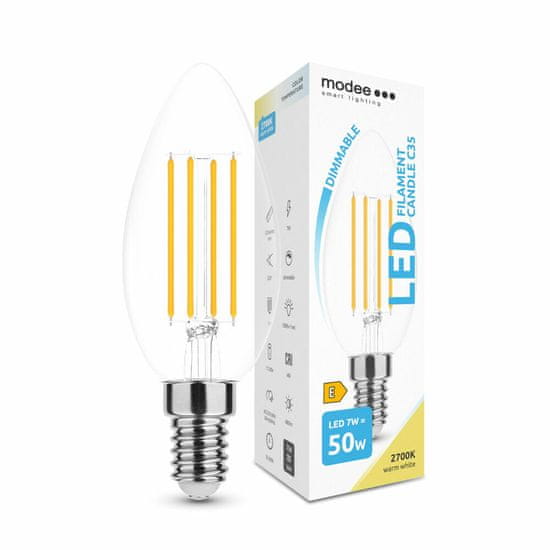 Modee Smart Lighting LED Filament Candle žiarovka E14 7W teplá biela (ML-CF2700K7WE14D)