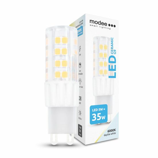 Modee Smart Lighting LED G9 Ceramic žiarovka G9 5W studená biela (ML-G9C6000K5W)