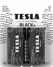 Tesla Batteries D BLACK+ alkalická batéria veľký monočlánok, 2 ks