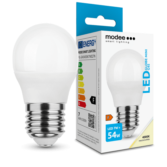 Modee Lighting LED Globe Mini žiarovka G45 7W E27 neutrálna biela (MLG454000K7WE27N)