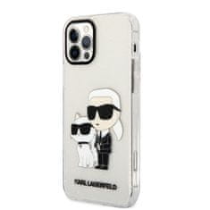 Karl Lagerfeld  IML Glitter Karl and Choupette NFT Zadný kryt pre iPhone 12/12 Pro Transparent