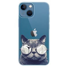 iSaprio Silikónové puzdro - Crazy Cat 01 pre Apple iPhone 13 mini