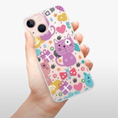 iSaprio Silikónové puzdro - Cat pattern 01 pre Apple iPhone 13 mini