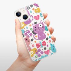 iSaprio Silikónové puzdro - Cat pattern 01 pre Apple iPhone 13 mini