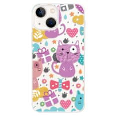 iSaprio Silikónové puzdro - Cat pattern 01 pre Apple iPhone 13 mini