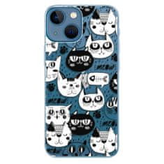 iSaprio Silikónové puzdro - Cat pattern 03 pre Apple iPhone 13 mini