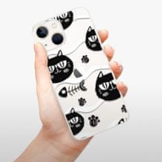 iSaprio Silikónové puzdro - Cat pattern 04 pre Apple iPhone 13 mini