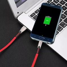 Bomba USB C / USB A Rýchlonabíjací + data extra ohybný kábel - plochý