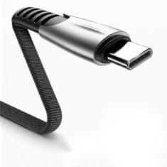 Bomba USB C / USB A Rýchlonabíjací + data extra ohybný kábel - plochý