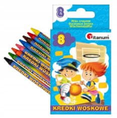 Titanum Voskové pastelky na sviečky 8 farieb