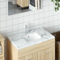 Petromila vidaXL Kúpeľňové umývadlo biele 36x31,5x16,5 cm obdĺžnikové keramické