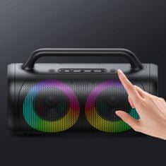 Joyroom Wireless Speaker (JR-MW02) - Bluetooth 5.0 with RGB Lights, 2500mAh, 40W - Black