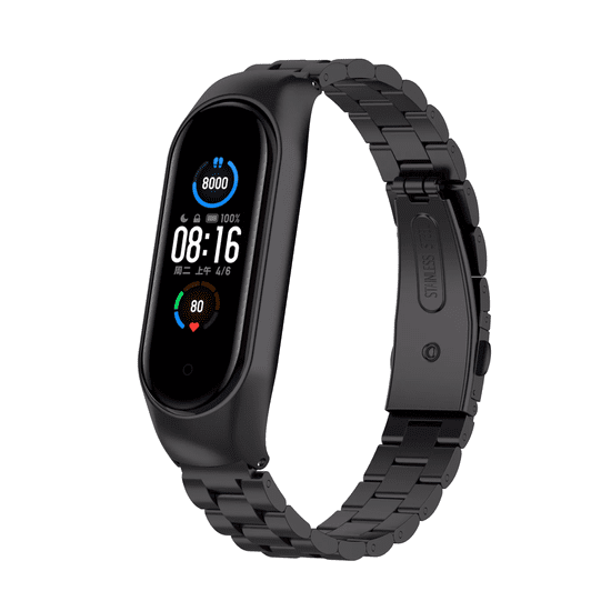 Techsuit Watchband (W021) - Xiaomi Mi Band 5 / 5 NFC / 6 / 6 NFC / Amazfit Band 5 - Black