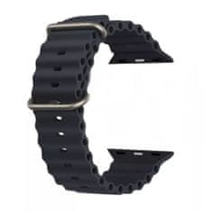 Techsuit Watchband (W038) - Apple Watch 1/2/3/4/5/6/7/8/SE/SE 2/Ultra (42/44/45/49mm) - Black
