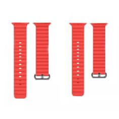 Techsuit Watchband (W038) - Apple Watch 1/2/3/4/5/6/7/8/SE/SE 2 (38/40/41mm) - Red