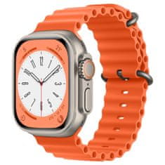 Techsuit Watchband (W038) - Apple Watch 1/2/3/4/5/6/7/8/SE/SE 2 (38/40/41mm) - Orange