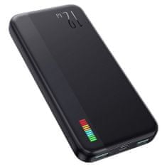 Joyroom Power Bank Dazzling Series (JR-T016) - 2x USB, Type-C, Micro-USB, with LED for Battery Check, 12W, 10000mAh - Black