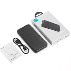 Joyroom Power Bank Dazzling Series (JR-T016) - 2x USB, Type-C, Micro-USB, with LED for Battery Check, 12W, 10000mAh - Black